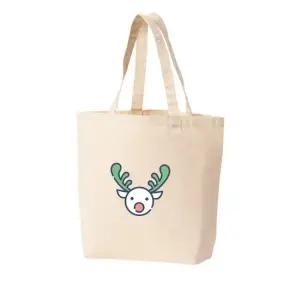 에코백 토트백 루돌프 사슴 산타할아버지 썰매 코만 보여 그림 다양한 사이즈