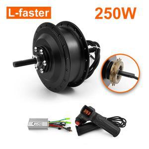 단일 속도 전기 자전거 허브 모터 변환 키트 가속 핸들 전자 리어 드라이브 휠 24V 36V 250W