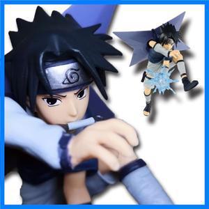 20cm 나루토 애니메이션 피규어 어린 시절 전투 버전 Uchiha 사스케 나루토 우즈 마키 액션 피규어 PVC 컬