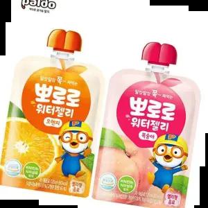 오렌지 뽀로로 워터젤리 복숭아 각 총20개입 120ml 10개
