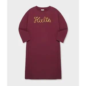 [쿨트]815 스크립트 자수 원피스 MAROON_P374530115