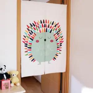 시바타 가림막 방문 현관 가리개커튼 고슴도치