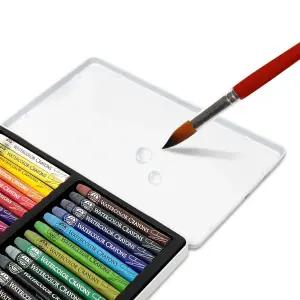 물감크레파스 24색 팔레트포함 드로잉 채색 화방 용품 미술 그림그리기 전문가용 교구 미술용 수채화 크레