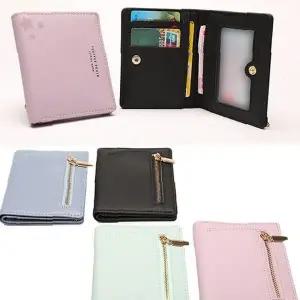 파스텔 컬러 여성 반지갑 카드 동전 수납 심플 디자인 학생 청소년 데일리 휴대용