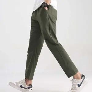 봄여름 남자 데일리룩 베이직 일자 팬츠 끈밴딩 바지 aTG5+3eOA