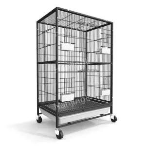 앵무새장 대형 이동장 날림장 사육 블랙 단 중형 바퀴 횟대