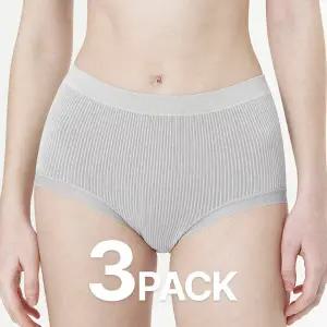 [GODBODY] 모달 심리스 스트라이프 팬티_ 퍼플그레이 3종