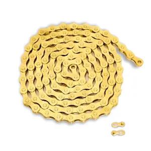 테일클 6/7/8 스피드 골드 자전거 체인 로드 마운틴 레이싱 사이클링 E-바이크 MTB BMX(골드 스피드)의