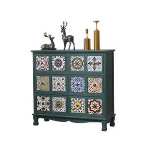 샤크팡 엔틱 와이프 협탁 낮은 앤틱 다층 서랍장 선반 페인팅 흰색 장식장 미니원목서랍장