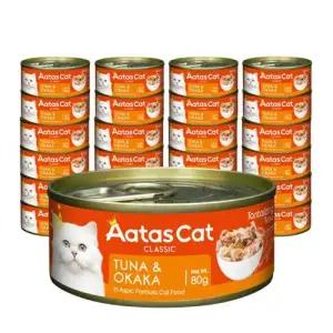 아타스캣 그레인프리 주식캔 참치 가다랑어 80g 24개