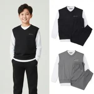 [블랙야크키즈](하남점)신학기 특가 [정상가 149,000] 오버핏 조끼+긴팔티셔츠+조거팬츠 S플레이조끼 3P...