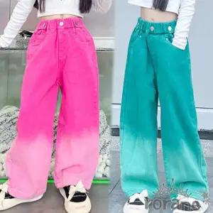 와이드청바지 방송댄스 주니어 여아 힙합 댄스복 바지