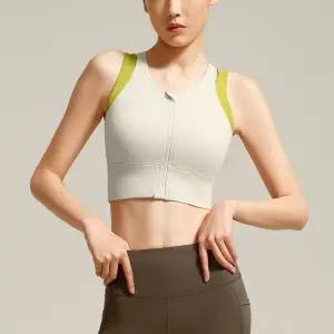 요가 운동 브라탑 앞지퍼 달리기 필리테스 헬스복 나시 속옷