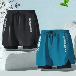 남자 투인원 수영복 반바지 빅사이즈 와이드 팬츠 비치웨어 하의