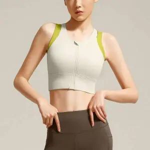 [골드스마일]요가 운동 브라탑 앞지퍼 달리기 필리테스 헬스복 나시 속옷