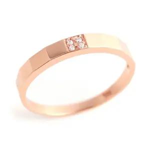 18K 심플 사각 4스톤 반지 SCW20300