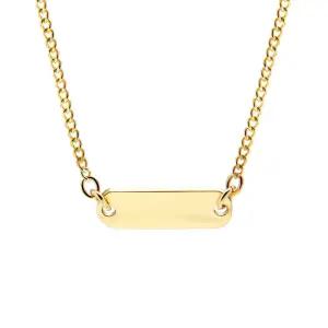 18K 이니셜각인 스틱 미아방지 아기 체인목걸이 IRN38241