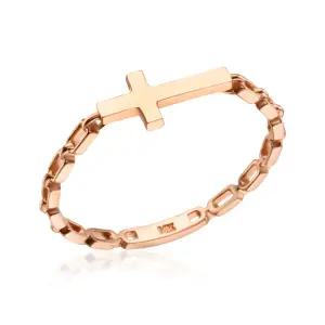 18K 사슬체인 십자가 종교 반지 RSS25501
