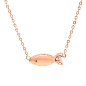 18K 통통 물고기 큐빅 함마링 체인 목걸이 NPN29311