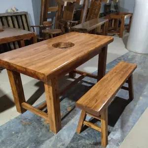 원목 긴벤치 식탁용 다용도 3인용 내추럴 튼튼