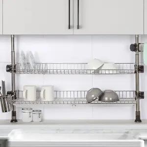 H-기둥식식기건조대 800 2단 싱크대선반 그릇 설거지