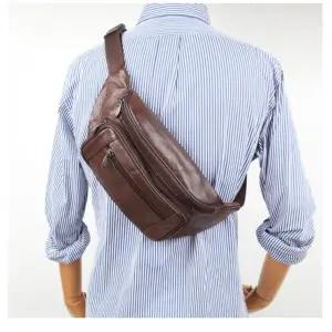 에스깔리에 해외여행시 여권가방 데일리 가죽힙색 캐쥬얼가방 크로스백 잡화 편한가방 간편한가방 남성가방