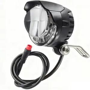 EBike 헤드라이트 LED 36V 48V - 방수 2핀 및 3핀 SM 커넥터 포크 또는 핸들바 마운트용 유니버설 전기