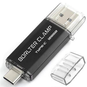 128GB USB 타입-C 플래시 드라이브 3.0 듀얼 드라이브, 안드로이드 스마트폰용 BollterClamp C 메모리 스틱 OTG 썸 삼성 갤럭시 S10 / S9 S8 노트 9, LG, 구글 픽셀, PC (블랙)