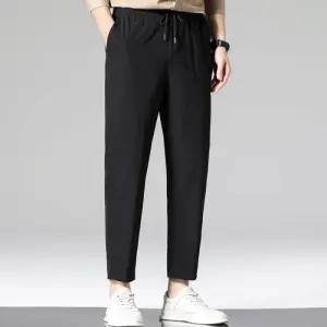 일자 베이직 데일리 허리밴딩 7부 남성 팬츠 레귤러핏