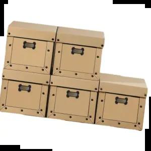 5겹 특대형 종이수납함 리빙박스 476X371X315mm 5개