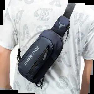 20대남성가방 남성 슬링백 전면지퍼 스트랩포켓 원숄더 크로스 가방