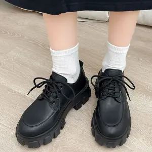 여성로퍼 캐주얼 여성 프레피 키높이 통굽 로퍼 데일리 신발