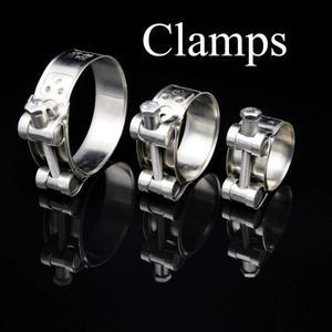 스테인리스 스틸 호스 클램프 고강도 T 볼트 배기 파이프 클립 튜브 고정 메탈 패스너 수리 도구 하드웨어