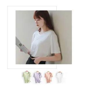 키밍 TZ54JZ38 여성 베이직 쿨 반팔티 라운드 4컬러 무지