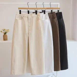 [잇수다] 웨즈티 커브드 와이드 코튼 팬츠 (S-XL)