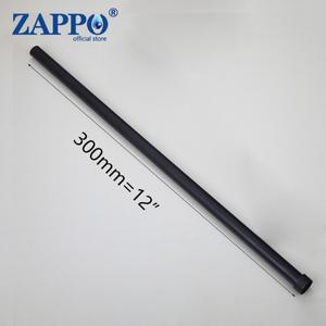 ZAPPO 익스텐션 튜브 파이프, 샤워 바 막대, 벽걸이 매트 블랙, 303mm 스테인레스 스틸 수도꼭지