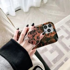 유니블링 아이폰 14 13 12 11 레오파드 톡 그립 스트랩 케이스