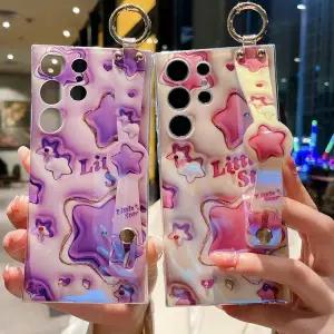 유니블링 갤럭시 s23 + 울트라 입체 별 플라워 그립 링 케이스