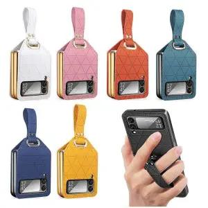 유니블링 갤럭시 z플립 z폴드 3 4 5 가죽 그립 스트랩 케이스