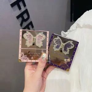 유니블링 갤럭시 z플립 3 4 5 6 큐빅 나비 거치대 미러 케이스