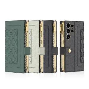 유니블링 갤럭시s25 24 23울트라 퀄팅 가죽 지갑 스트랩 케이스