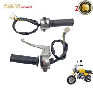 오토바이 오른쪽 및 왼쪽 핸들 바 스위치 혼다 Z50 미니 트레일 원숭이 자전거 부품 용 22mm 그립