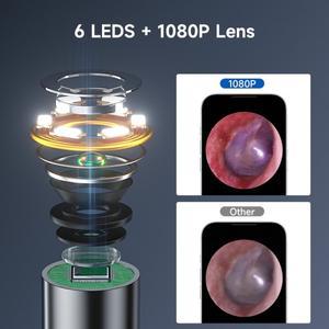 iOS/안드로이드 폰용 초박형 4.2mm 1080P WiFi 비주얼 검이경 카메라 귀 선택기용 무선 내시경 검사