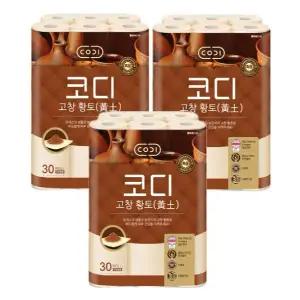 코디 고창 황토 화장지 30m 30롤 3팩