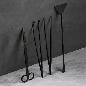 어항수초 도구 일자핀셋 수초관리 가위 탄소강 4종 세트