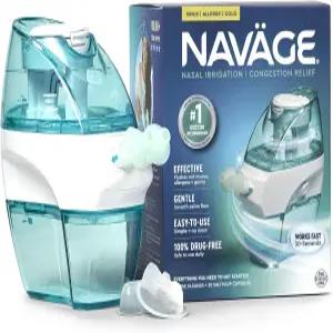 Navage 스타터 번들 - 비강 관개 시스템 노즈 클리너 1개와 혼잡 를 위한 솔트팟 30개가 포함된 식염수