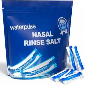 120 식염수 패킷 네티 냄비용 시누스 헹굼 냄비 소금 개별 포장 비강 세척용 세척 압착 병 및