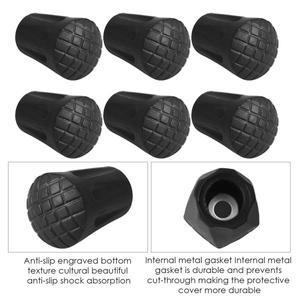 1PC 미끄럼 방지 워킹 스틱 엔드 하이킹 폴 팁 보호대 야외 등산 용 고무 교체 하단 커버