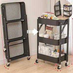 바퀴달린수납장 수납장 침대 폴딩 3단4단 미니트롤리