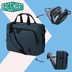 BAGSMART 17.3 인치 노트북 가방 확장 가능한 컴퓨터 서류 남성 여성 어깨 작업 비즈니스 여행 사무실